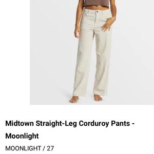 Billabong Women's Off-White Corduroy Jeans